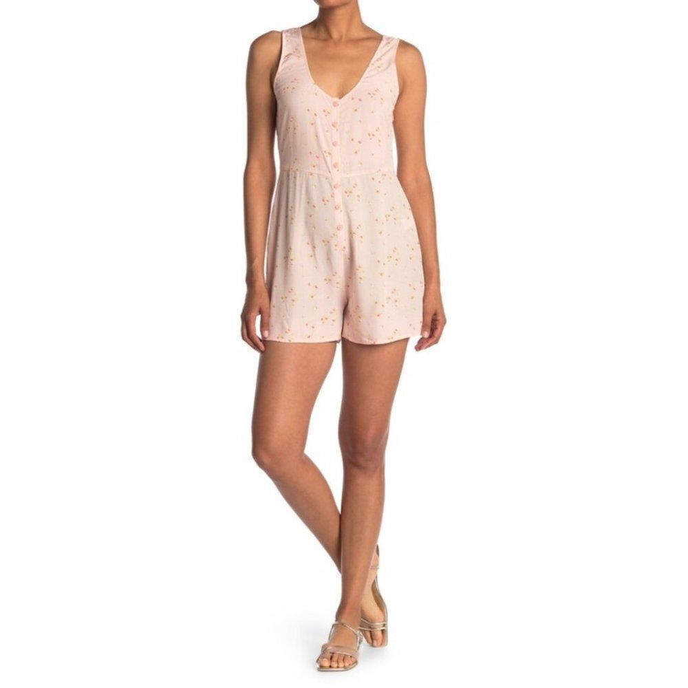 New Abound | Utility Romper in Coral floral